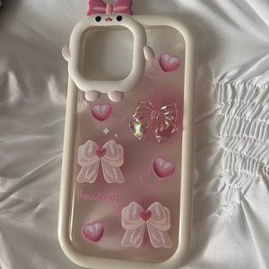 Kawaii bow decor phone case 🎀